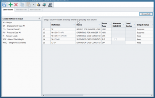 ImageGrafix International for Information Technology - Load Case Editor List Deafult View